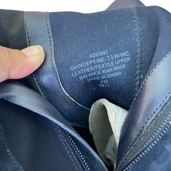 Marc Fisher Suede and Stretch Side Zip Knee-High Boots Navy Size 7.5 Wide - Picture 6 of 7